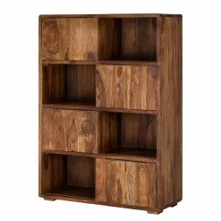 Ars Natura Schiebetürenregal Trangle - Sheesham massiv -Büromöbel Verkaufsgeschäft schiebetuerenregal trangle sheesham massiv 702738