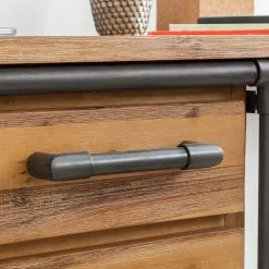 Ars manufacti Schreibtisch Atelier - Akazie teilmassiv / Metall - Akazie / Schwarz -Büromöbel Verkaufsgeschäft schreibtisch atelier akazie teilmassiv metall 4040220