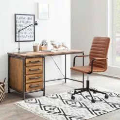 Ars manufacti Schreibtisch Atelier - Akazie teilmassiv / Metall - Akazie / Schwarz -Büromöbel Verkaufsgeschäft schreibtisch atelier akazie teilmassiv metall 4040232