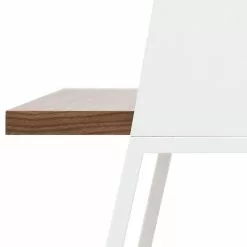 Temahome Schreibtisch Volga - Weiß / Walnuss -Büromöbel Verkaufsgeschäft schreibtisch dahl weiss walnuss 3965636