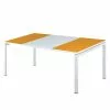 EasyOffice by Paperflow Schreibtisch easyDesk - Weiß / Orange - 140 x 80 cm -Büromöbel Verkaufsgeschäft schreibtisch easydesk weiss orange 140 x 80 cm 1836270