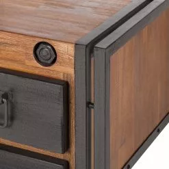 Ars manufacti Schreibtisch Manchester II - Akazie massiv/Metall -Büromöbel Verkaufsgeschäft schreibtisch manchester ii akazie massiv metall 4875936