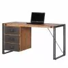 Ars manufacti Schreibtisch Manchester III - Akazie teilmassiv / Metall -Büromöbel Verkaufsgeschäft schreibtisch manchester iii akazie teilmassiv metall 4875524