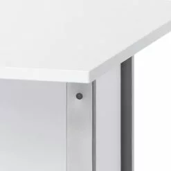 Maja Möbel Schreibtisch Merit II - Weiß / Silber - 120 x 80 cm -Büromöbel Verkaufsgeschäft schreibtisch merit ii alpinweiss 347587