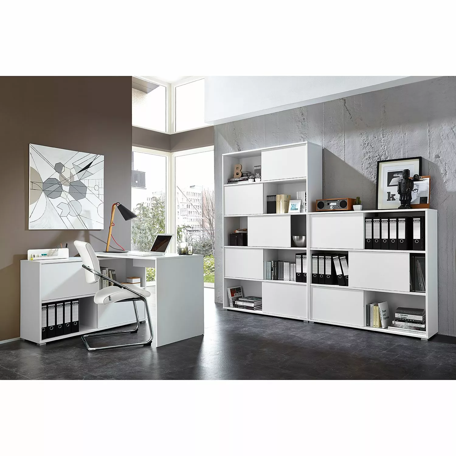 Germania Schreibtisch Mingle - Weiß/Eiche Sonoma Dekor 8 Germania Schreibtisch Mingle - Weiß/Eiche Sonoma Dekor – Bild 6