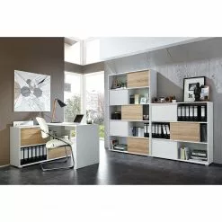 Germania Schreibtisch Mingle - Weiß/Eiche Sonoma Dekor 26 Germania Schreibtisch Mingle - Weiß/Eiche Sonoma Dekor -Büromöbel Verkaufsgeschäft schreibtisch mingle weiss eiche sonoma dekor 5029300