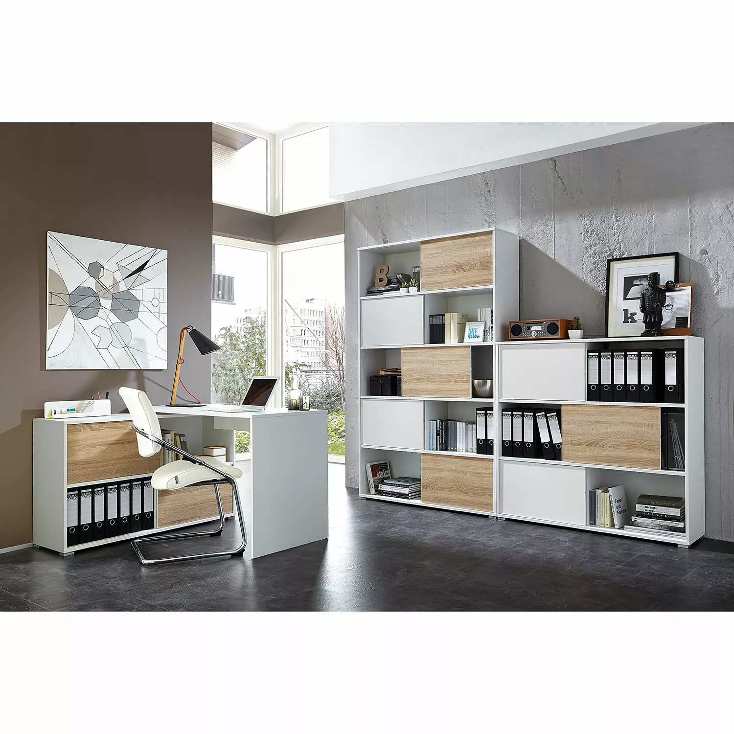 Germania Schreibtisch Mingle - Weiß/Eiche Sonoma Dekor 14 Germania Schreibtisch Mingle - Weiß/Eiche Sonoma Dekor – Bild 12