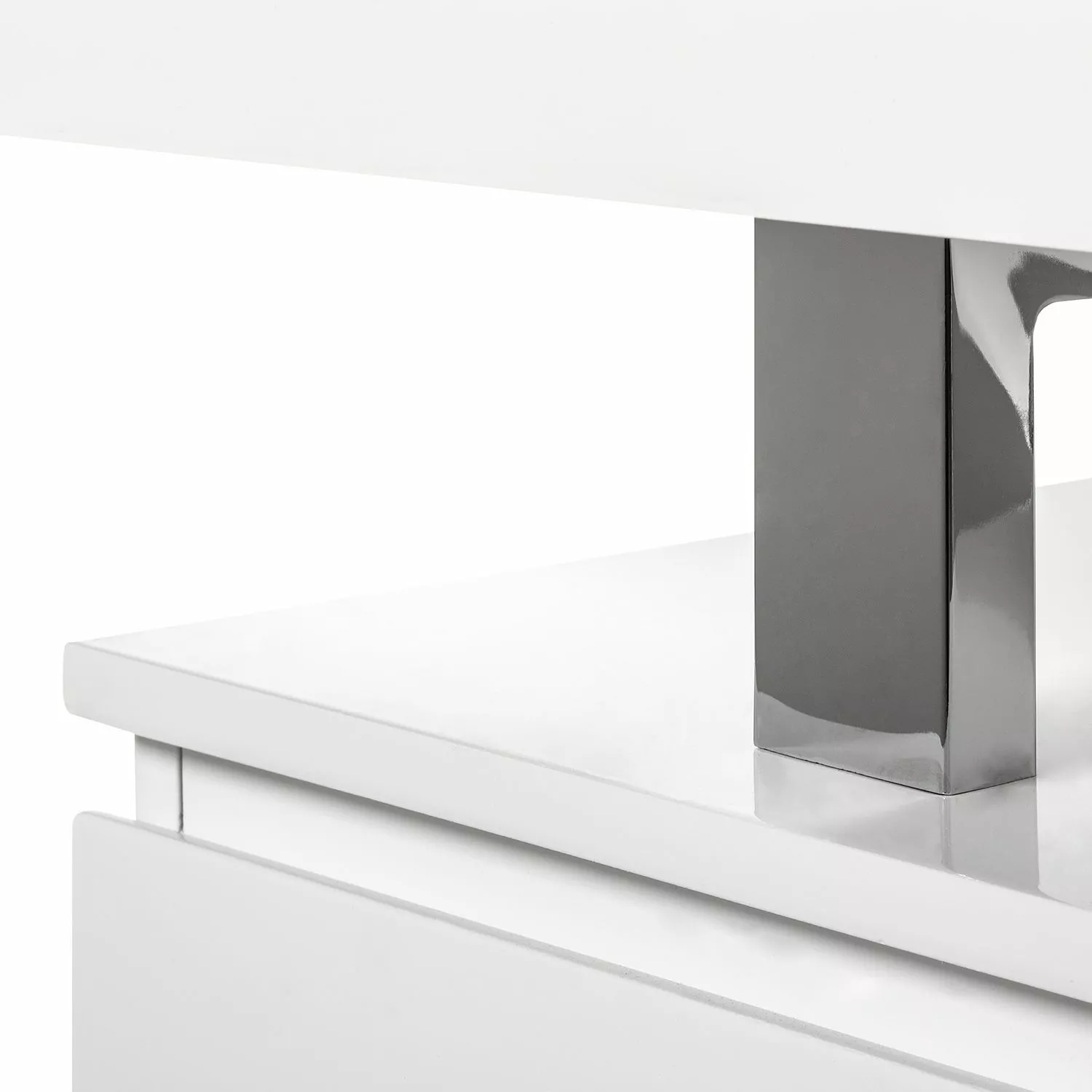 Fredriks Schreibtisch Paddington II - Hochglanz Weiß lackiert - mit 1 Container 12 Fredriks Schreibtisch Paddington II - Hochglanz Weiß lackiert - mit 1 Container – Bild 10