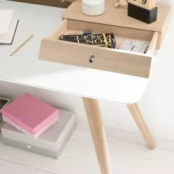 Studio Copenhagen Schreibtisch Stave II - Eiche teilmassiv -Büromöbel Verkaufsgeschäft schreibtisch stave ii eiche teilmassiv weiss eiche hell 5163684