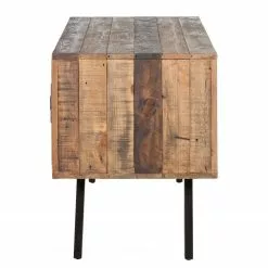 Ars manufacti Schreibtisch Tamati - Pinie massiv / Edelstahl - Pinie / Schwarz -Büromöbel Verkaufsgeschäft schreibtisch tamati pinie massiv 4922232