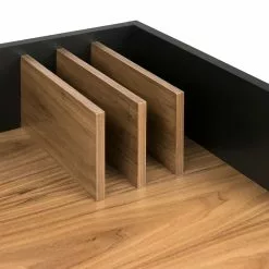 Temahome Schreibtisch Volga - Walnuss / Schwarz -Büromöbel Verkaufsgeschäft schreibtisch volga 3605249