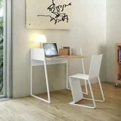 Temahome Schreibtisch Volga - Weiß / Eiche -Büromöbel Verkaufsgeschäft schreibtisch volga weiss eiche 1441946