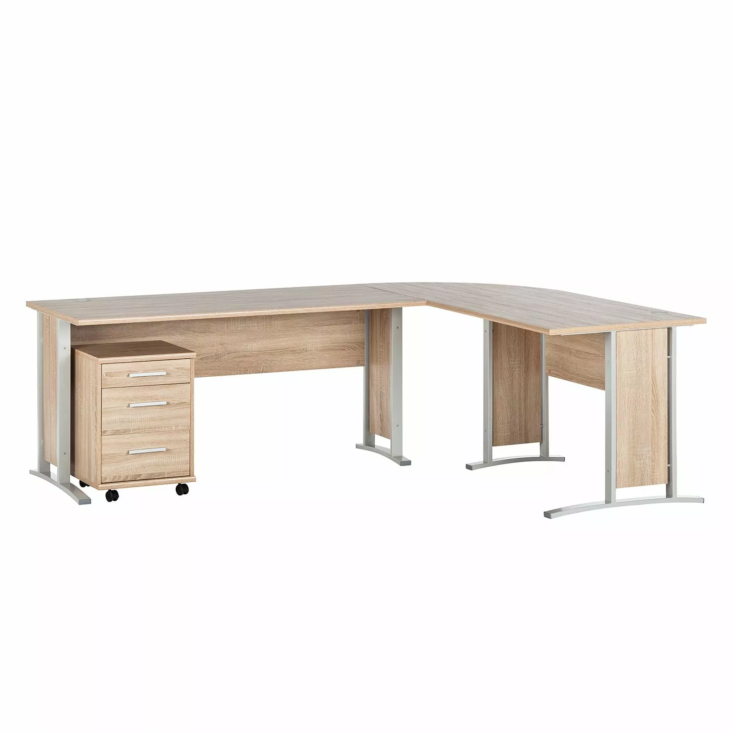 Home24office Schreibtischkombination Office Line - 4-teilig - Eiche Sonoma Dekor 3 Home24office Schreibtischkombination Office Line - 4-teilig - Eiche Sonoma Dekor