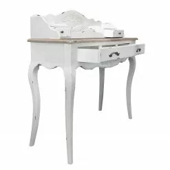 Maison Belfort Sekretär Nalovo - Paulownia teilmassiv - Paulownia Dunkel / Antik Weiß -Büromöbel Verkaufsgeschäft sekretaer braun weiss antik 4727576