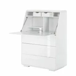 Jahnke Sekretär Cuuba Curve C 10 - Hochglanz Weiß -Büromöbel Verkaufsgeschäft sekretaer cuuba curve c 10 hochglanz weiss 1132638