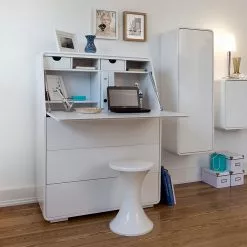 Jahnke Sekretär Cuuba Curve C 10 - Hochglanz Weiß -Büromöbel Verkaufsgeschäft sekretaer cuuba curve c 10 hochglanz weiss 464060