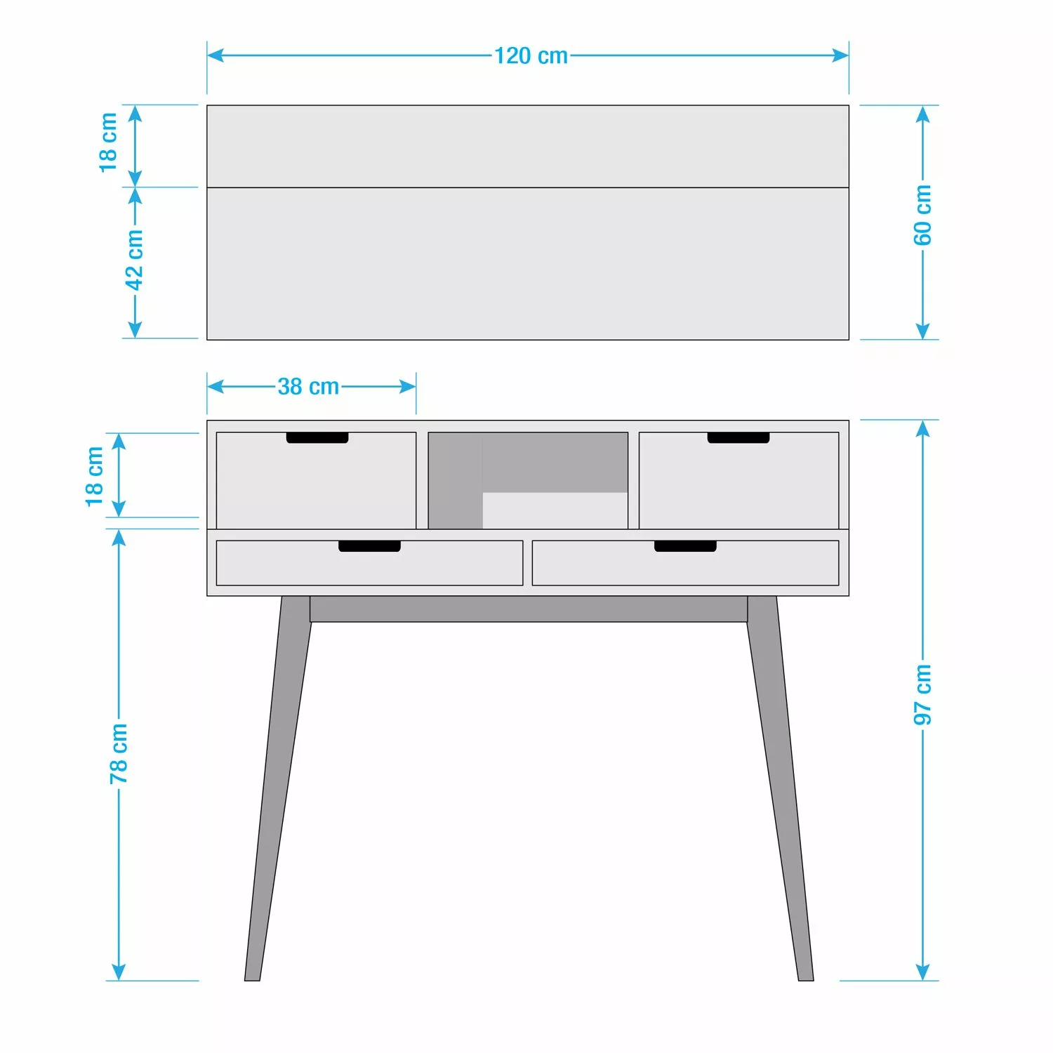 Mørteens Sekretär Lindholm - Weiß 16 Mørteens Sekretär Lindholm - Weiß – Bild 14