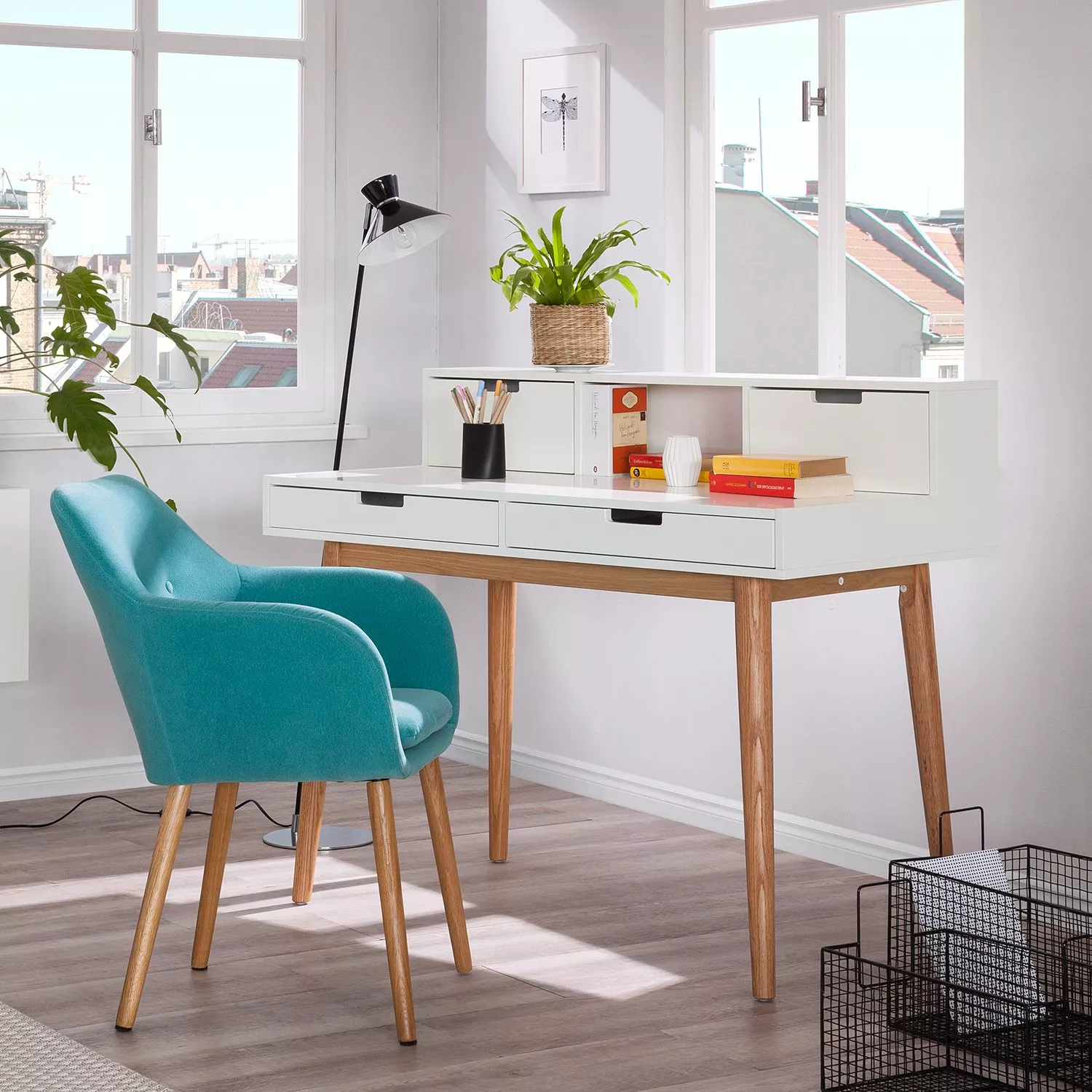 Mørteens Sekretär Lindholm - Weiß 5 Mørteens Sekretär Lindholm - Weiß – Bild 3