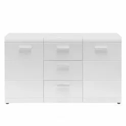 Germania Sideboard Adana - Hochglanz Weiß -Büromöbel Verkaufsgeschäft sideboard adana hochglanz weiss 5151896