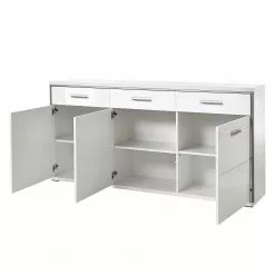 Loftscape Sideboard Arco - Hochglanz Weiß / Weiß -Büromöbel Verkaufsgeschäft sideboard arco hochglanz weiss weiss 4710760