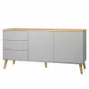 Tenzo Sideboard Dot I - Grau -Büromöbel Verkaufsgeschäft sideboard dot i eiche teilmassiv grau 4148640