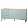 Tenzo Sideboard Dot I - Mint -Büromöbel Verkaufsgeschäft sideboard dot i eiche teilmassiv mint 4148664