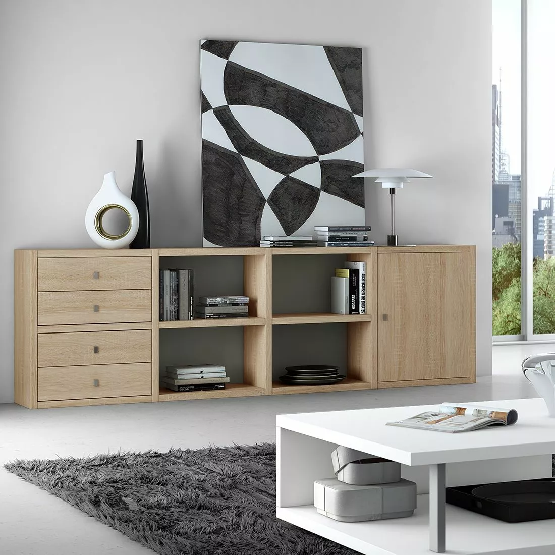 Loftscape Sideboard Emporior III.B - Eiche Dekor 5 Loftscape Sideboard Emporior III.B - Eiche Dekor – Bild 3