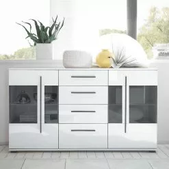 Roomscape Sideboard Farson - Hochglanz Weiß / Weiß 9 Roomscape Sideboard Farson - Hochglanz Weiß / Weiß -Büromöbel Verkaufsgeschäft sideboard farson hochglanz weiss weiss 3696761