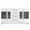 Roomscape Sideboard Farson - Hochglanz Weiß / Weiß -Büromöbel Verkaufsgeschäft sideboard farson hochglanz weiss weiss 3696765