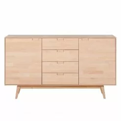 Mørteens Sideboard Finsby - Buche Weißöl -Büromöbel Verkaufsgeschäft sideboard finsby buche massiv 3681713