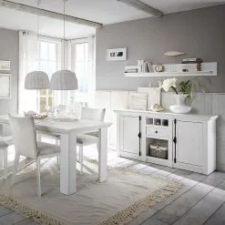 Maison Belfort Sideboard Geestland - Pinie Weiß Dekor -Büromöbel Verkaufsgeschäft sideboard geestland pinie weiss dekor 4535724