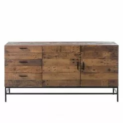 Ars manufacti Sideboard Grasby - Altholz Pinie / Metall - Pinie Dunkel / Schwarz -Büromöbel Verkaufsgeschäft sideboard grasby altholz pinie metall pinie dunkel schwarz 4885000