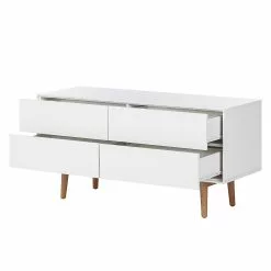 Mørteens Sideboard Lindholm V - Eiche teilmassiv - Weiß / Eiche 15 Mørteens Sideboard Lindholm V - Eiche teilmassiv - Weiß / Eiche -Büromöbel Verkaufsgeschäft sideboard lindholm v weiss matt eiche massiv 358654