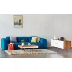 Studio Copenhagen Sideboard Loca I - Weiß / Wildeiche - Breite: 180 cm -Büromöbel Verkaufsgeschäft sideboard loca i wildeiche teilmassiv wildeiche weiss 180 cm 3541089