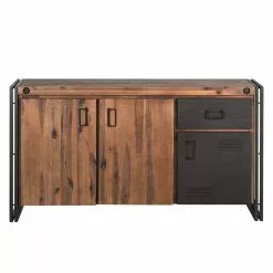 Ars manufacti Sideboard Manchester I - Akazie teilmassiv / Metall - Akazie / Anthrazit -Büromöbel Verkaufsgeschäft sideboard manchester i akazie massiv metall 4873188
