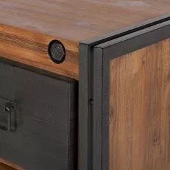 Ars manufacti Sideboard Manchester I - Akazie teilmassiv / Metall - Akazie / Anthrazit -Büromöbel Verkaufsgeschäft sideboard manchester i akazie massiv metall 4873204