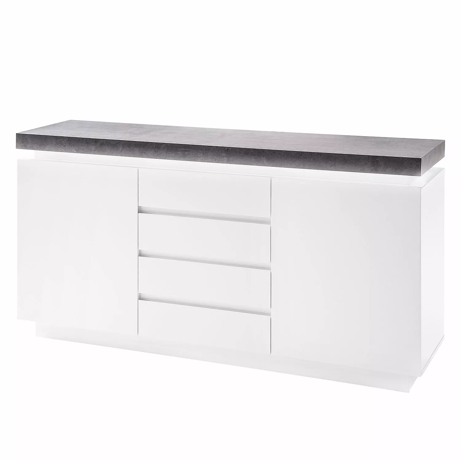 Fredriks Sideboard Namona I - Inkl. Beleuchtung - Weiß / Beton Dekor 3 Fredriks Sideboard Namona I - Inkl. Beleuchtung - Weiß / Beton Dekor