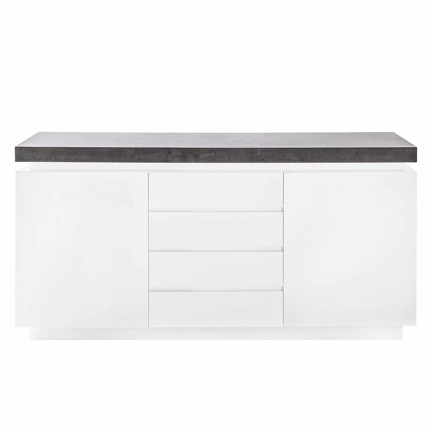 Fredriks Sideboard Namona I - Inkl. Beleuchtung - Weiß / Beton Dekor 5 Fredriks Sideboard Namona I - Inkl. Beleuchtung - Weiß / Beton Dekor – Bild 3