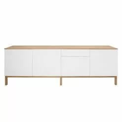 Tenzo Sideboard Patch IV - Eiche teilmassiv - Weiß -Büromöbel Verkaufsgeschäft sideboard patch iv eiche teilmassiv weiss 1557346