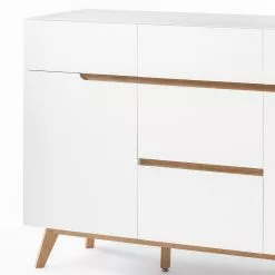 Mørteens Sideboard Tenabo - Matt Weiß / Asteiche -Büromöbel Verkaufsgeschäft sideboard tenabo ii matt weiss asteiche 5237864