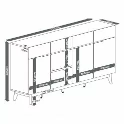 Mørteens Sideboard Tenabo - Matt Weiß / Asteiche -Büromöbel Verkaufsgeschäft sideboard tenabo ii matt weiss asteiche 5237872