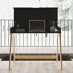 Temahome Schreibtisch Strömsund - Matt Schwarz / Eiche -Büromöbel Verkaufsgeschäft temahome buero 05 01 2017 4318916