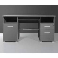 Germania Computertisch Suva - Tastaturauszug, abschließbare Schublade -Büromöbel Verkaufsgeschäft top square suva schreibtisch anthrazit m ge ati suv ant 2