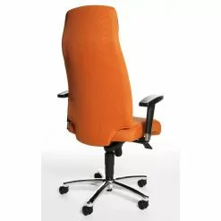 Topstar Chefsessel High Sit up - Webstoff / Echtleder - Orange / Schwarz -Büromöbel Verkaufsgeschäft topstar high sit up chefsessel bezug stoff echtleder verschiedene farben m ts ast 0075 5