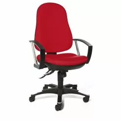 Topstar Trend 10 Drehstuhl - Kunstfaser / Kunststoff - Rot / Schwarz