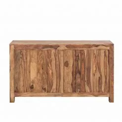 Wolf-Möbel Sideboard Yoga II - Sheesham massiv - Natur -Büromöbel Verkaufsgeschäft yoga kommode sheesham holz geoelt 6 schubladen 1240610