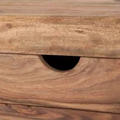 Wolf-Möbel Sideboard Yoga II - Sheesham massiv - Natur -Büromöbel Verkaufsgeschäft yoga kommode sheesham holz geoelt 6 schubladen 1240615