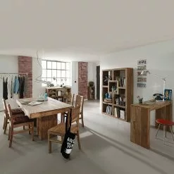 Wolf-Möbel Raumteiler Yoga VI - Sheesham massiv - Natur -Büromöbel Verkaufsgeschäft yoga raumteiler quer 1354336